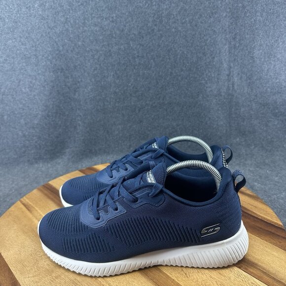 Skechers Womens Bobs Sport Squad 32504 Blue Running Shoes Sneakers Size 10 - Picture 5 of 9